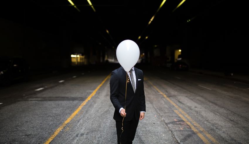 Lawyer with balloon