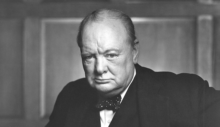 former British prime minister Winston Churchill