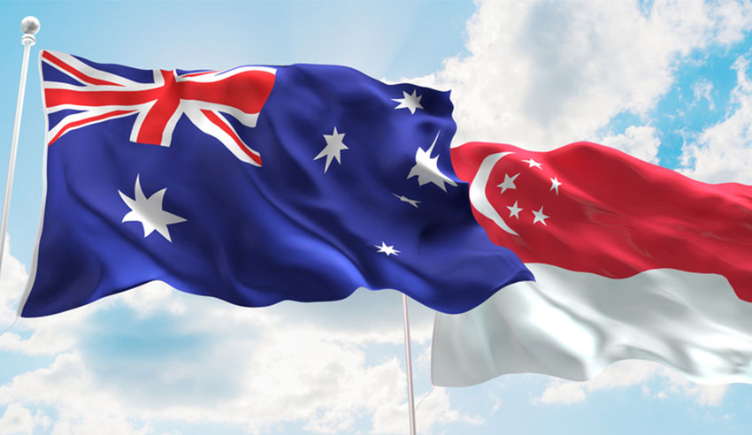 Australian and Singaporean flag