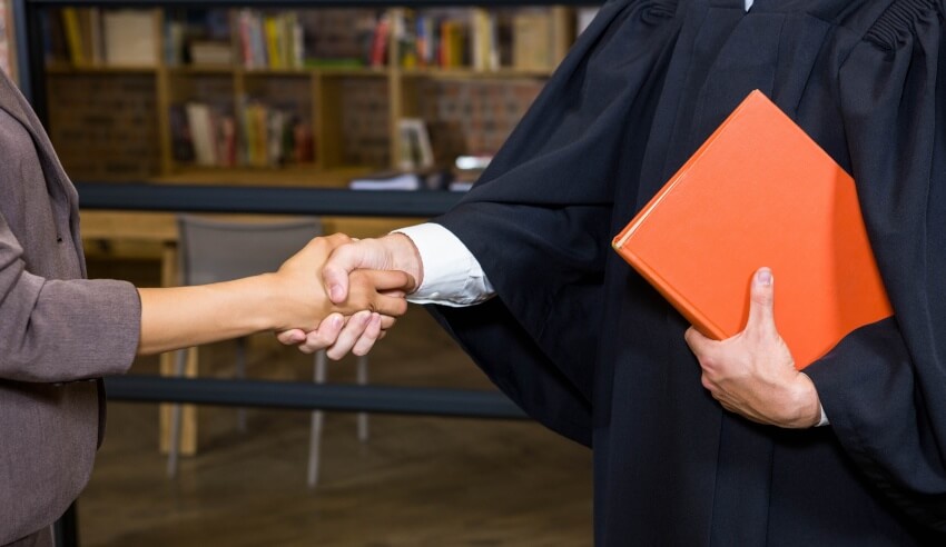 Barrister handshake