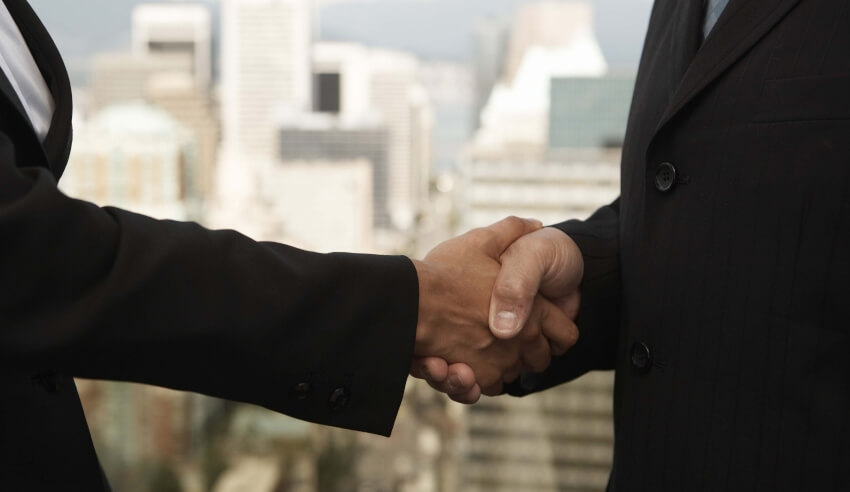 New partnership, handshake