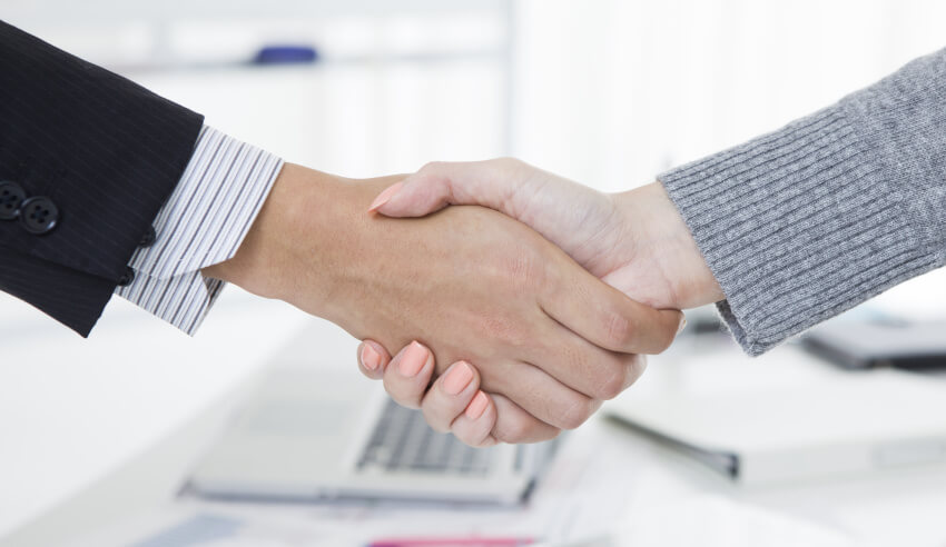 New partner handshake appointment