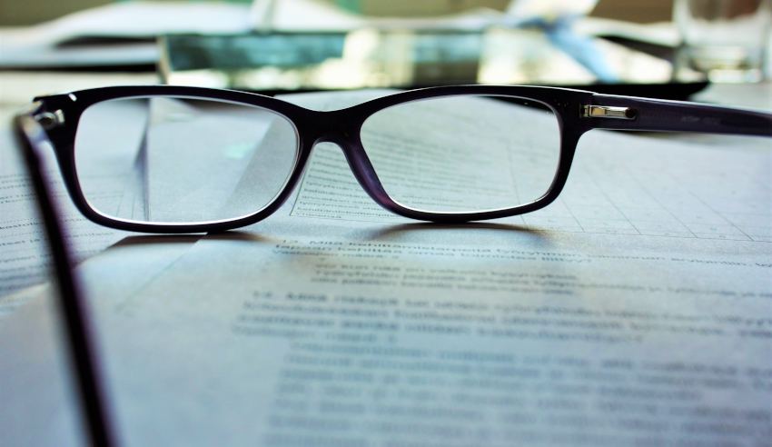 NSW Bar Association, eyeglasses, document