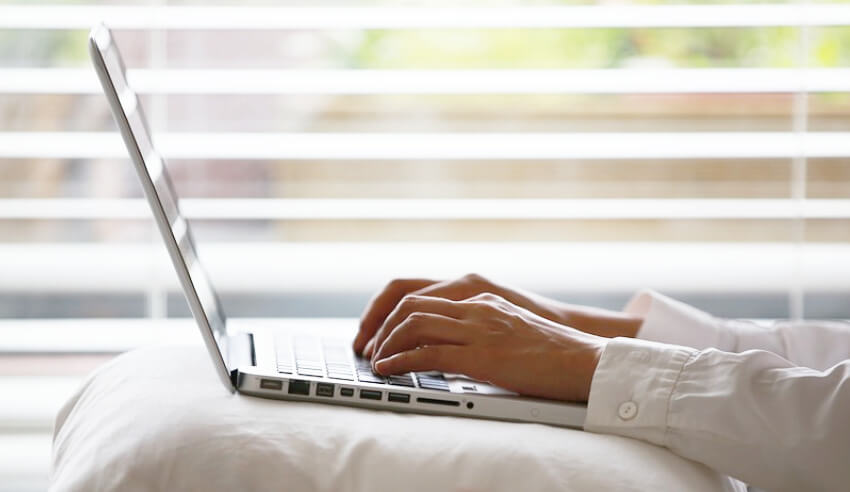 businessman working on laptop electronic signature guide for lawyers