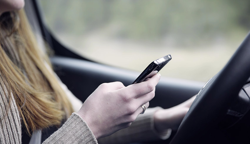 using phone while driving lw