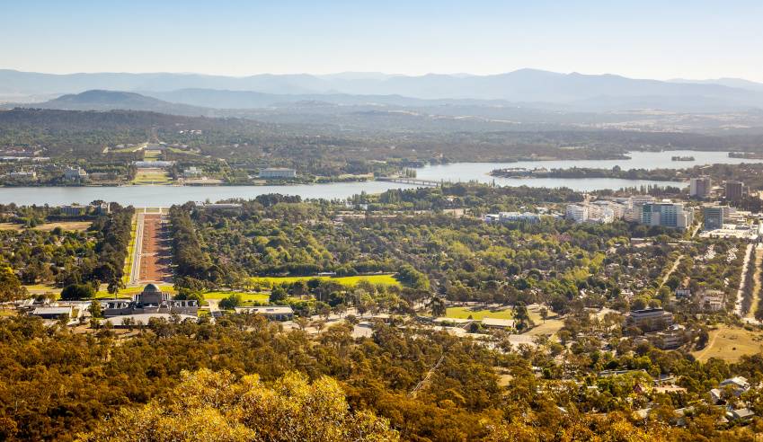 Canberra aerial shot