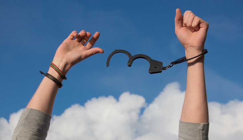 Handcuffs, freedom